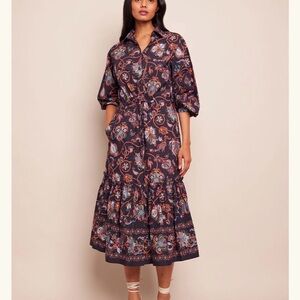 Cara Cara Multicolor Paisley Long Sleeve Dress